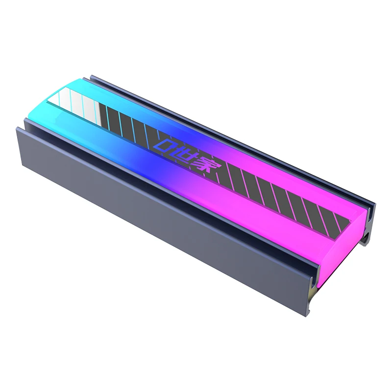 Disipador de calor TEUCER M.2 NVME SSD 5V 3 pines ARGB luces de colores 2280 enfriador de unidad de estado sólido