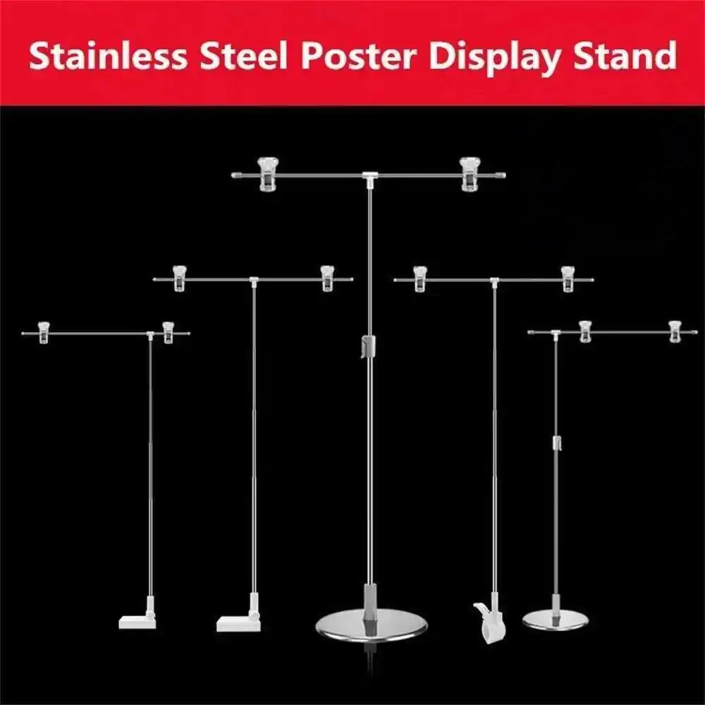 Metal Shelf Mounted Pop Advertising Poster Display Stand Desk Sign t Promotions Banner Snap Price Tag Display Label Holder Clip