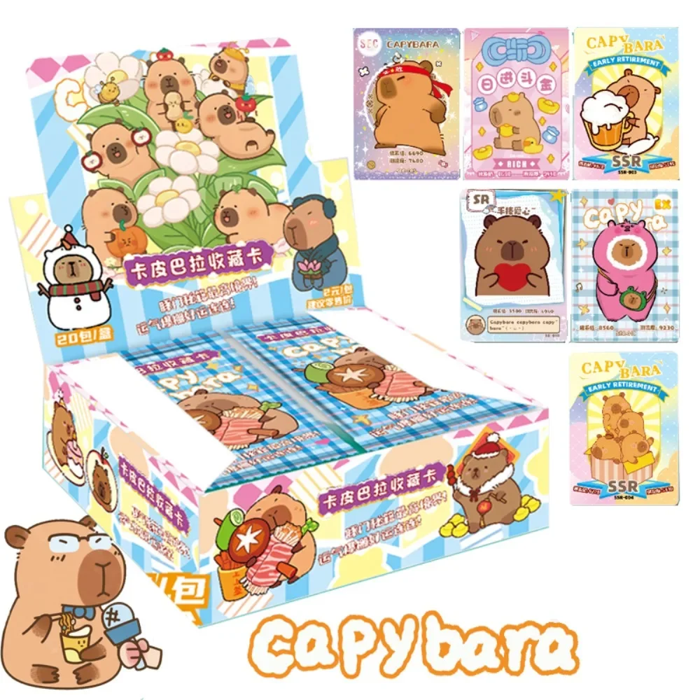 

Original Capybara Card For Children Gentle Popular Silly Cute and Healing Rare Limited Game Collection Card Family Table Toys