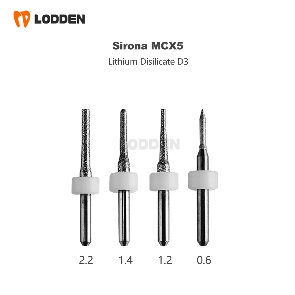 Sirona MCX5 Dental Milling Burs Grinding Lithium Disilicate PMMA Zirconia D3 Shank NC Coating 47mm length Dental Grinding Tool