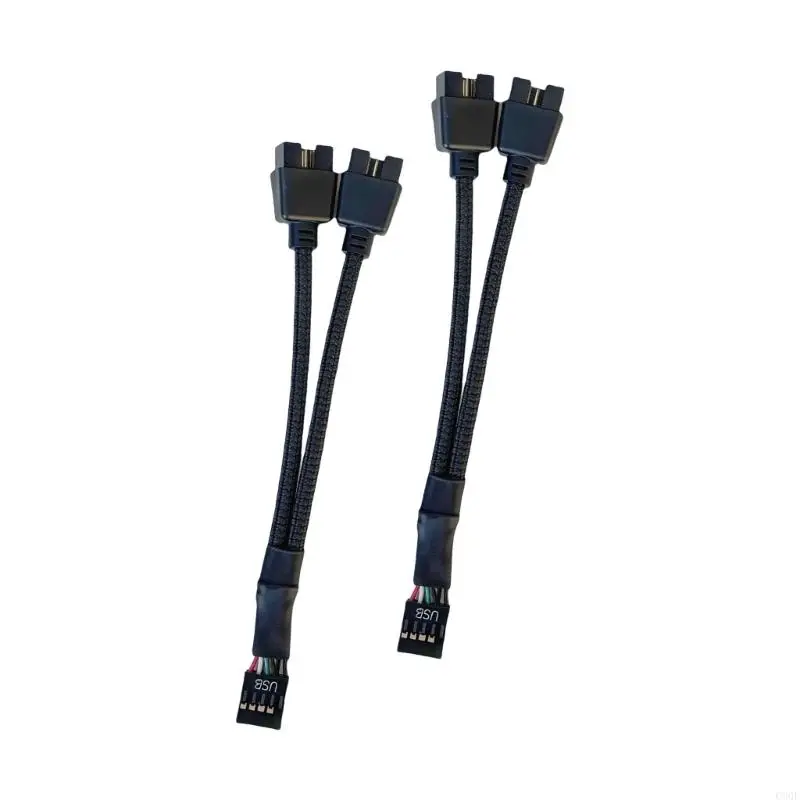 

Материнские платы C90F PC USB2.0 9PIN Двойной разветвленный плетенный кабель для нескольких устройств для подключения к