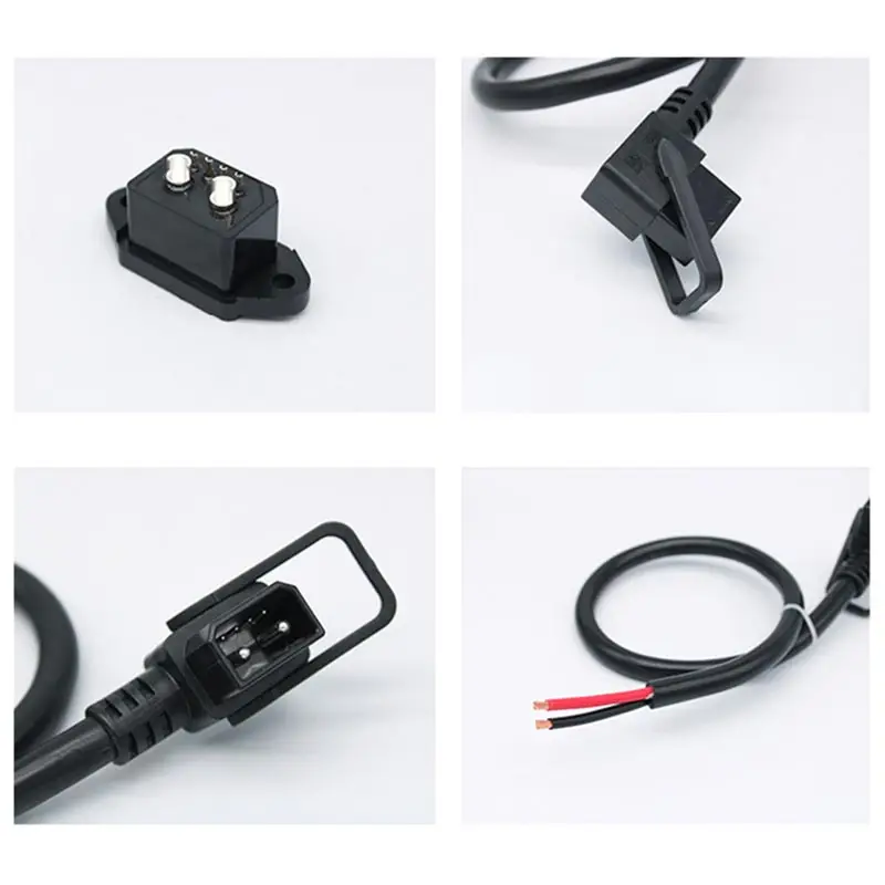 E-Bike Lithium Battery Connector High-power Charging Socket 2+4 Pin Female Electric Vehicle 6Pin Socket with Power Cord