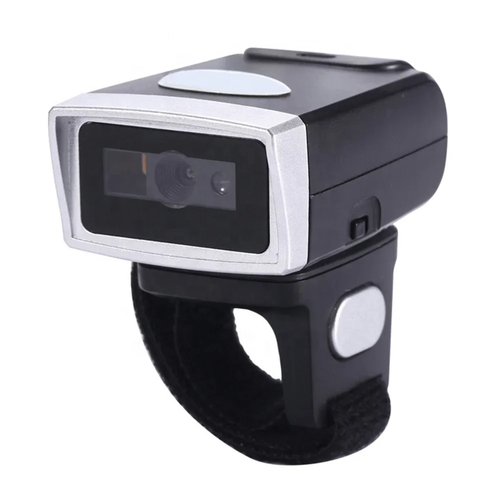 Upgraded Mini Scanner Ring BT Connection Barcode Scanner Portable Scanning Ring for Both 1D 2D Barcodes