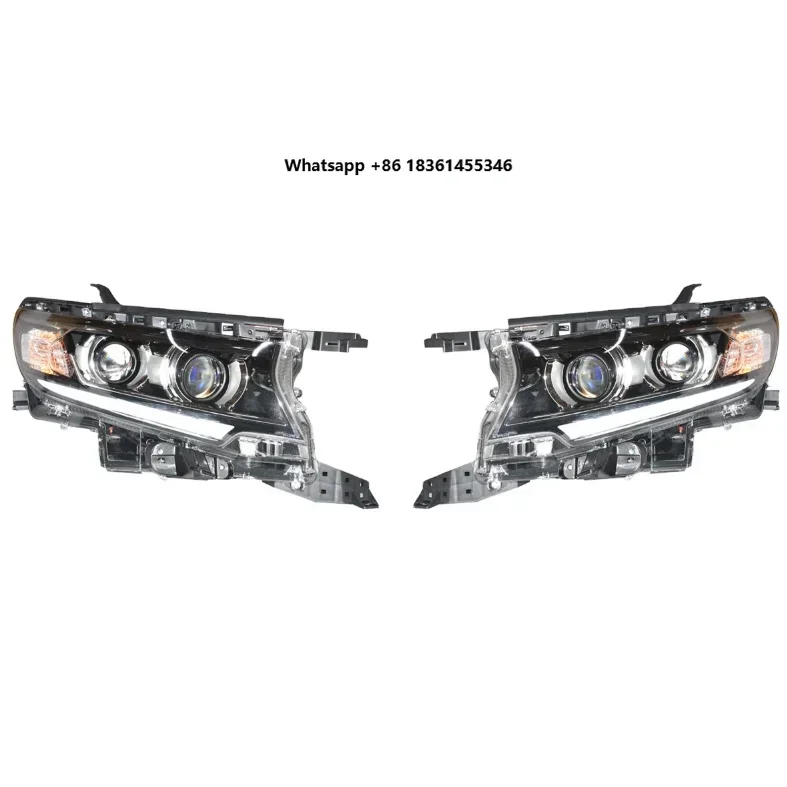 For Land Cruiser Prado 2018 2019 2020 Off Road 4X4 Car Accessories Front Lamp Headlight