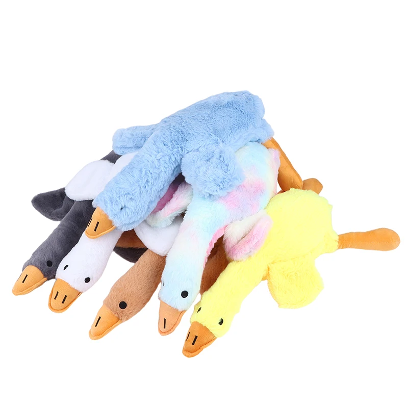 

50CM Cute Soft Colorful Duck Plush Toy For Cats Dogs Relax Companion Anxiety-Relieving Dog Energy Release Gift For Pets