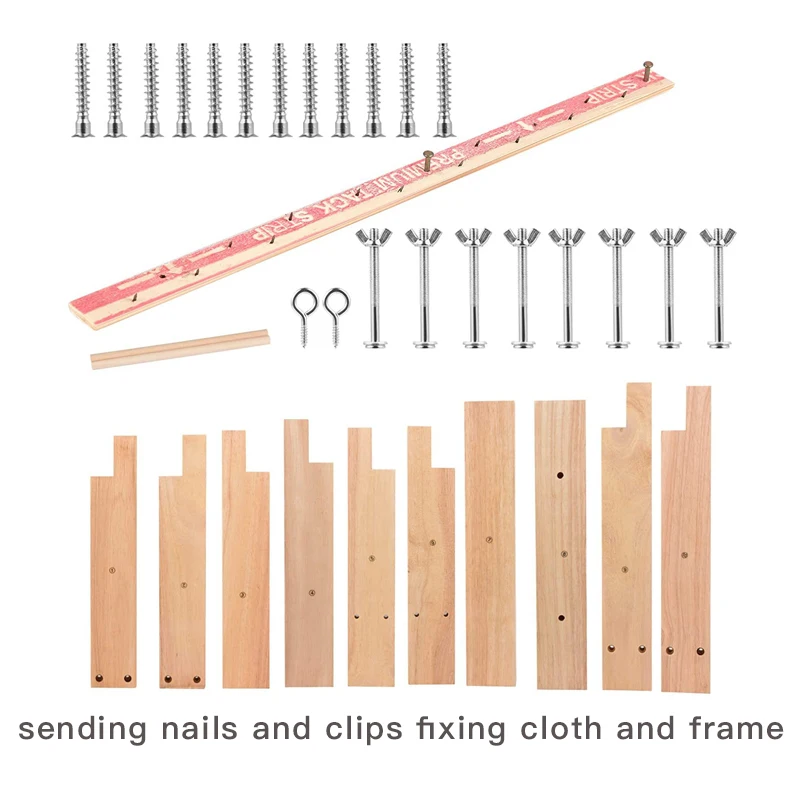 70x70cm Wooden Instant Tufting Frame Clamp Yarn Feeder Screws Large Tufting Frame Tufting Carpet Making Frame for Tufting Rug