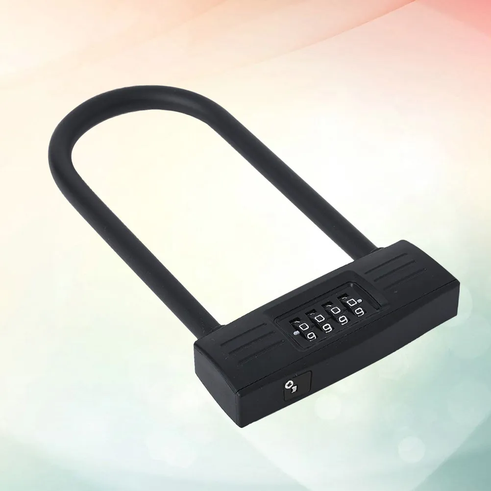 

4-Digit Resettable Zinc Alloy U-Shaped Bike Lock with Dust-Proof Cylinder Lightweight Security Code Lock for Bicycle Motorcycle