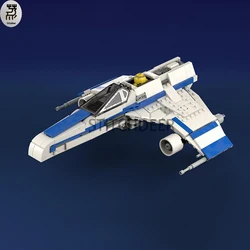 MOC-New Republic E-Wing Fighter Building Blocks Set, Nave Espacial Montar, Brinquedo Modelo DIY, Presente de Natal Tijolo, Aplicável 75364 Pcs, 544Pcs