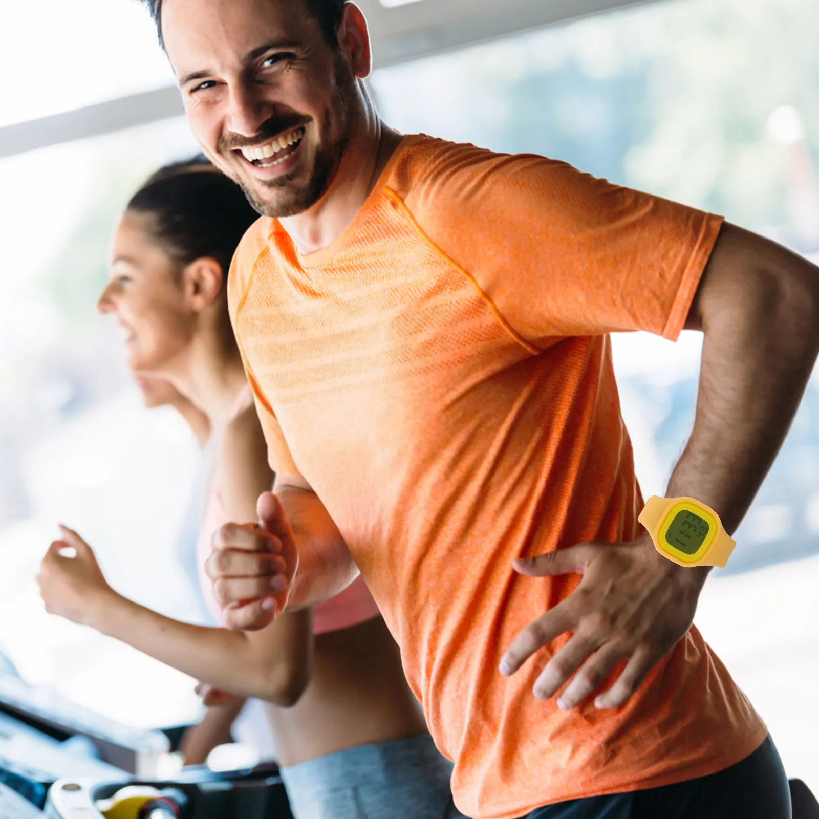 

Цветные цифровые часы, желтые, водонепроницаемые, 50 м, секундомеры, будильник, подсветка для мужчин и женщин, цифровые