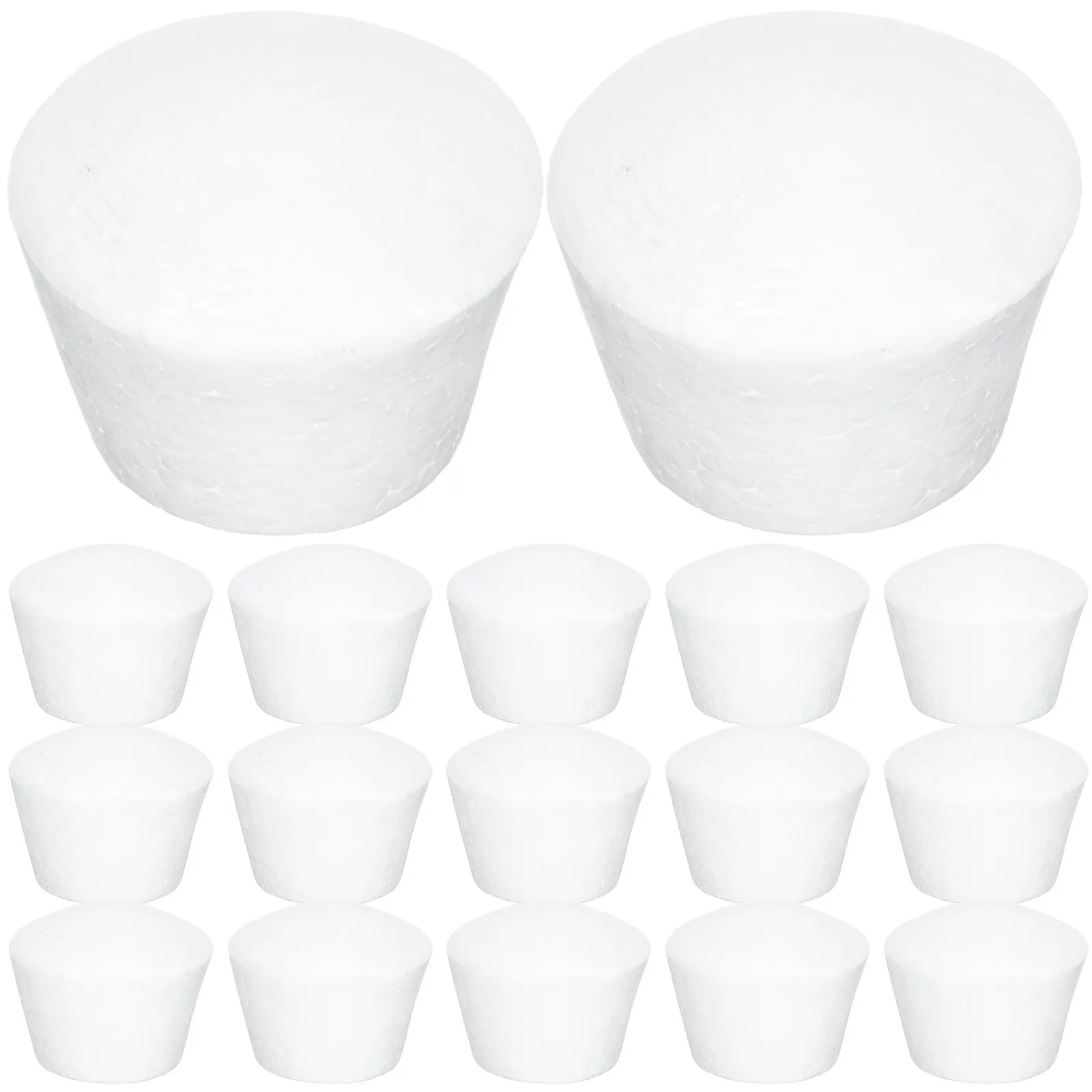 20Pcs Cake DIY Prop Sturdy White Foams Cupcake Carving Decorating Training Party Supplies Reusable Fake Cake Display Craft