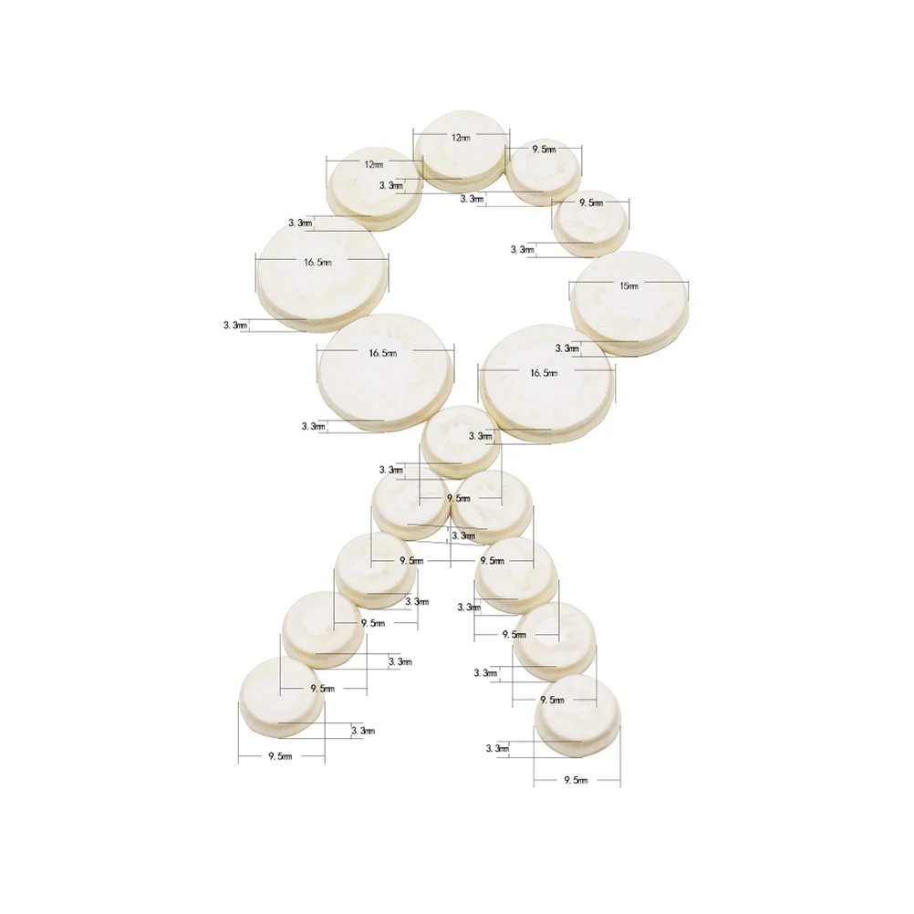 

Felt Replacement 9.5Mm 12Mm 15Mm 16.5Mm White Non-Adhesive Woodwind Instrument Pads For Clarinet Repair Woodwind