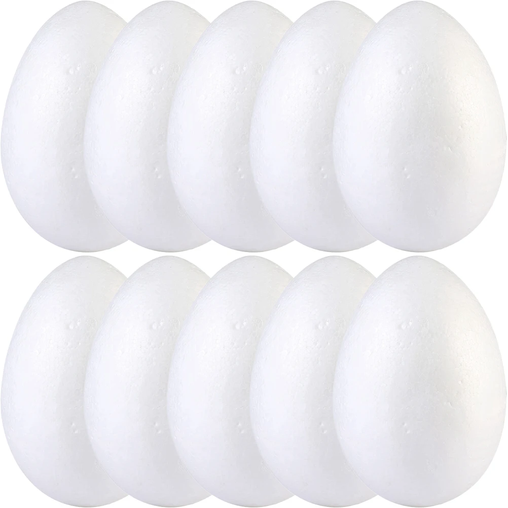 

10 Pcs Foam Egg Easter Basket Fillers White Foams Eggs Toy Festival Ornament DIY Crafts Blank Eggs Decorative Projects Kids