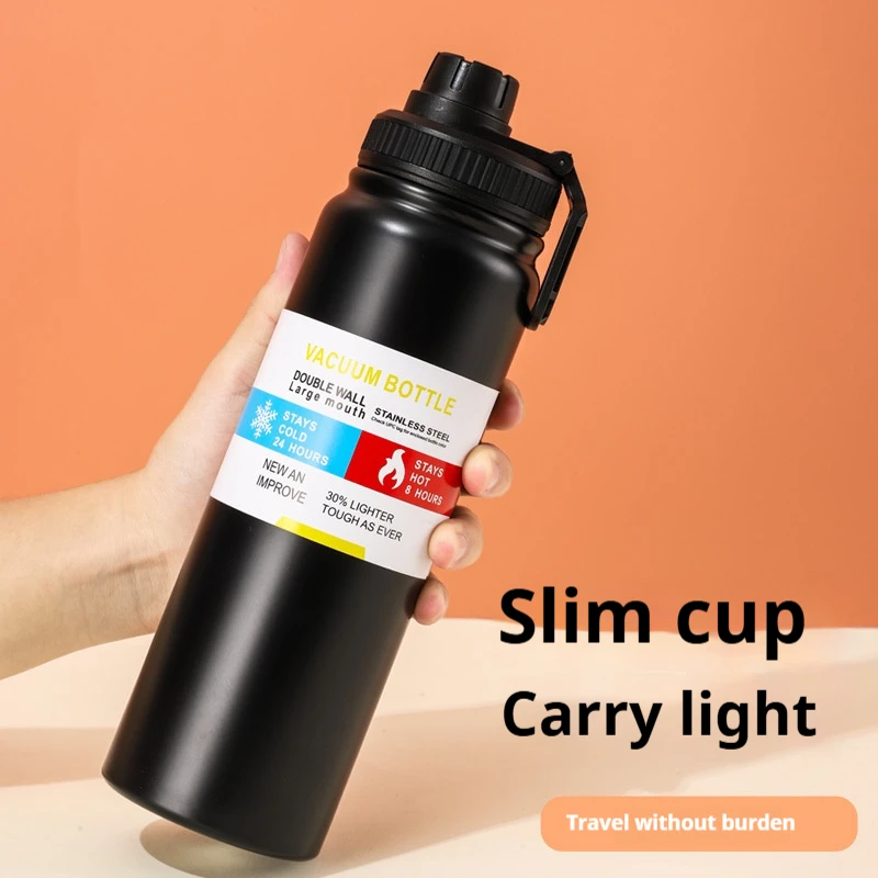 600/800/1000ML Stainless Steel Insulated Cup Outdoor Thermos Water Bottle  Keeps Cold and Heat Thermal Mug Travel Vacuum Flasks
