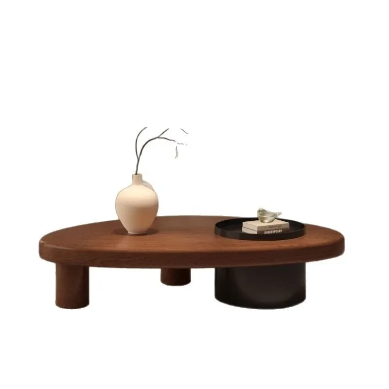 Medieval style solid wood tea table coffee table living room simple household special-shaped new small apartment creative log