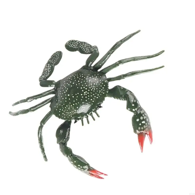 090B Handmade Painted Crabs and Baby Figurine Realistic Wild Animals Kingdom Toy Craft Supplies for Children Student