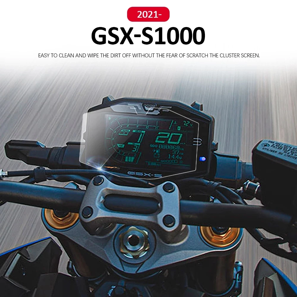 

2021 2022 - NEW For SUZUKI GSX-S1000 GSXS1000 GSXS 1000 Motorcycle Instrument Cluster Scratch Protection Film Screen Protector