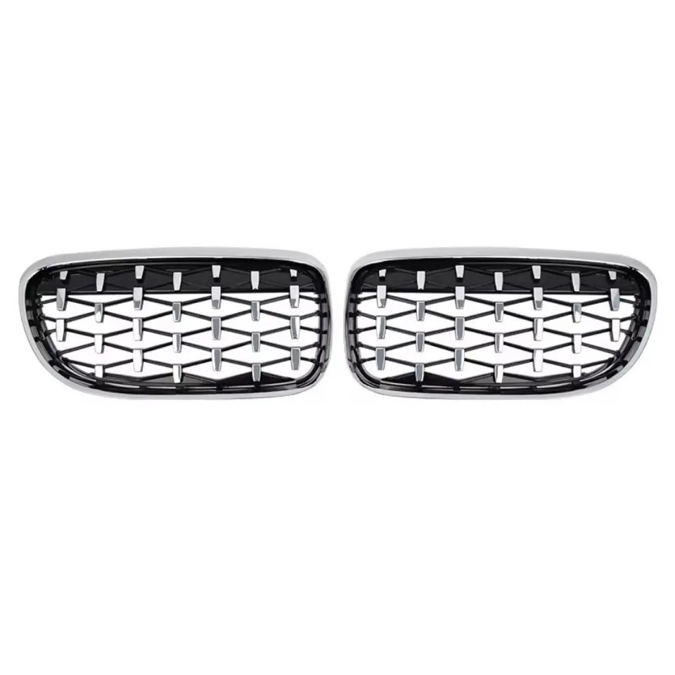 Front stoßstangen gitter im xvip-Diamanten-Stil für BMW 3er E90 E91 2015-2017 einz eilige glänzende schwarze Doppel latten gitter – Detail 13
