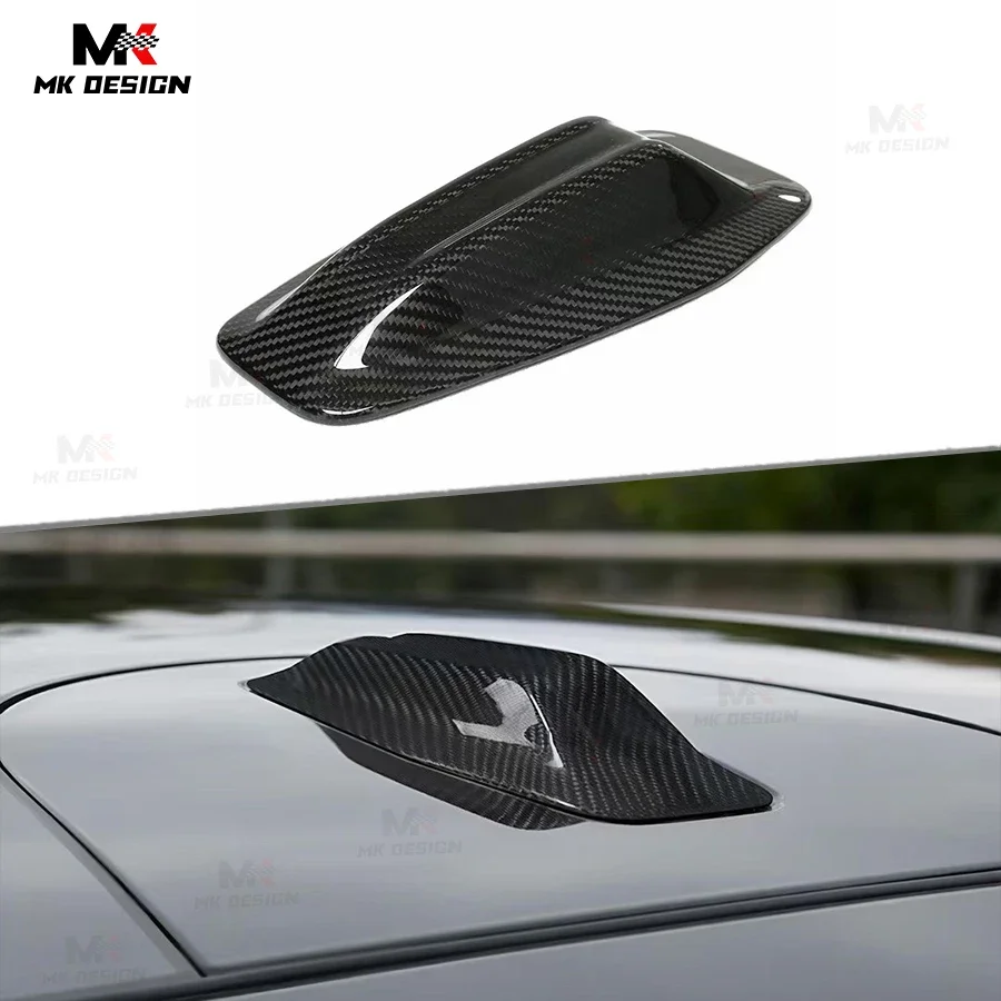 Dry Carbon Fiber Roof Antenna Trim Shark Fin Cover for BMW G42 G26 I4 U11 U12 G60 G68 Antenna Cover Car Exterior Parts