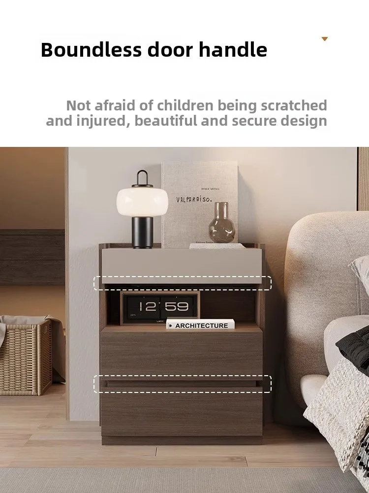 

MJY Italian solid wood bedside table simple storage bedside storage cabinet customization