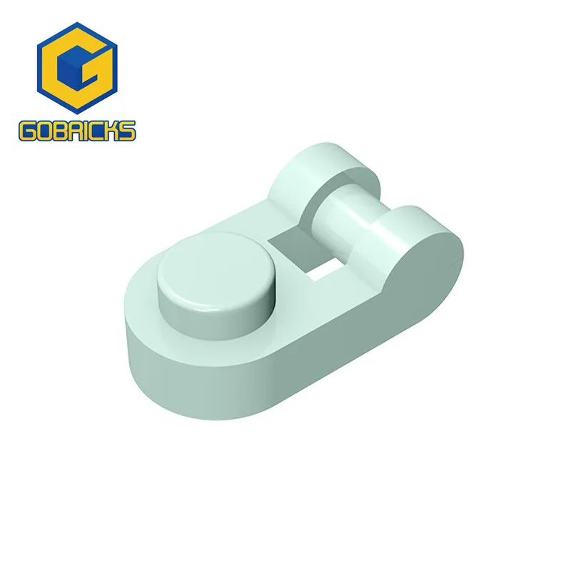 Gobricks-placa MOC redonda de 10 piezas, 1x1, con mango de barra en el lateral, Compatible con bloques de construcción 26047, juguete técnico educativo, regalo
