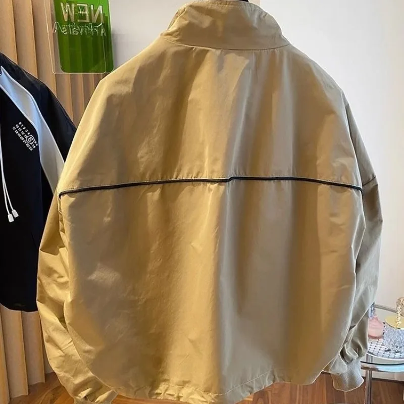 Casual twee ritsen dames windjack losse opstaande kraag outdoor jassen dames lente herfst dunne windjassen bovenkleding