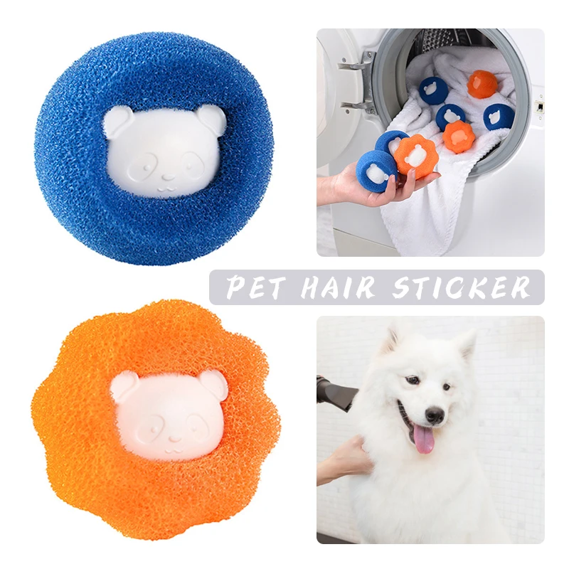 Pet Hair Remover Hair Catcher Cat Dog Fur Lint Remover Clothes Filtering Ball Reusable Cleaning Ball Washing Machine Accessories