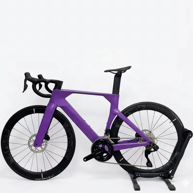 

700C 24 Speed Carbon Fiber Aero Road Bike Hydraulic Disc Brake Professional Racing Bicycle Cycling Equipment Competition Gear