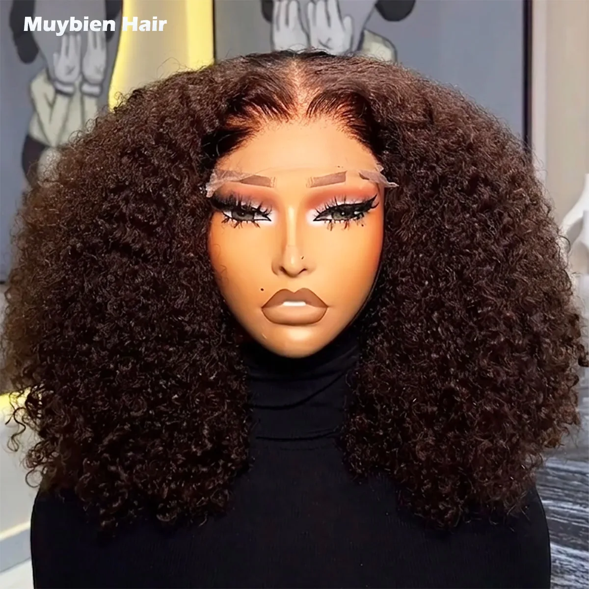 

Super Double Drawn 5by5 Closure Brown Color Pixie Curly Bob 100% Human Hair 13x4 HD Lace Front Curly Bob for Woman Glueless Wigs