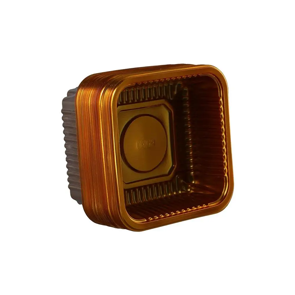 

100Pcs Cupcake Plastic Disposable Cake Holder Packaging Box Mousse Container Mooncake Tray