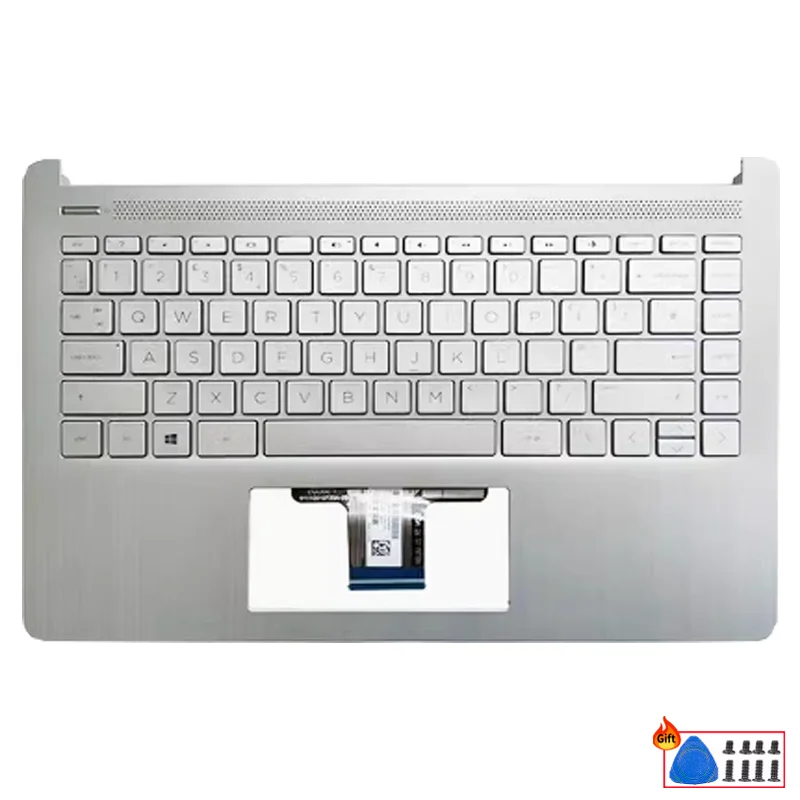 New For 14-DQ 14S-DR 14-DR 14S-FR 14S-FQ TPN-Q242 TPN-Q221 Laptop LCD Back Cover Bottom Case Front Bezel Hinge Palmrest Keyboard view 5