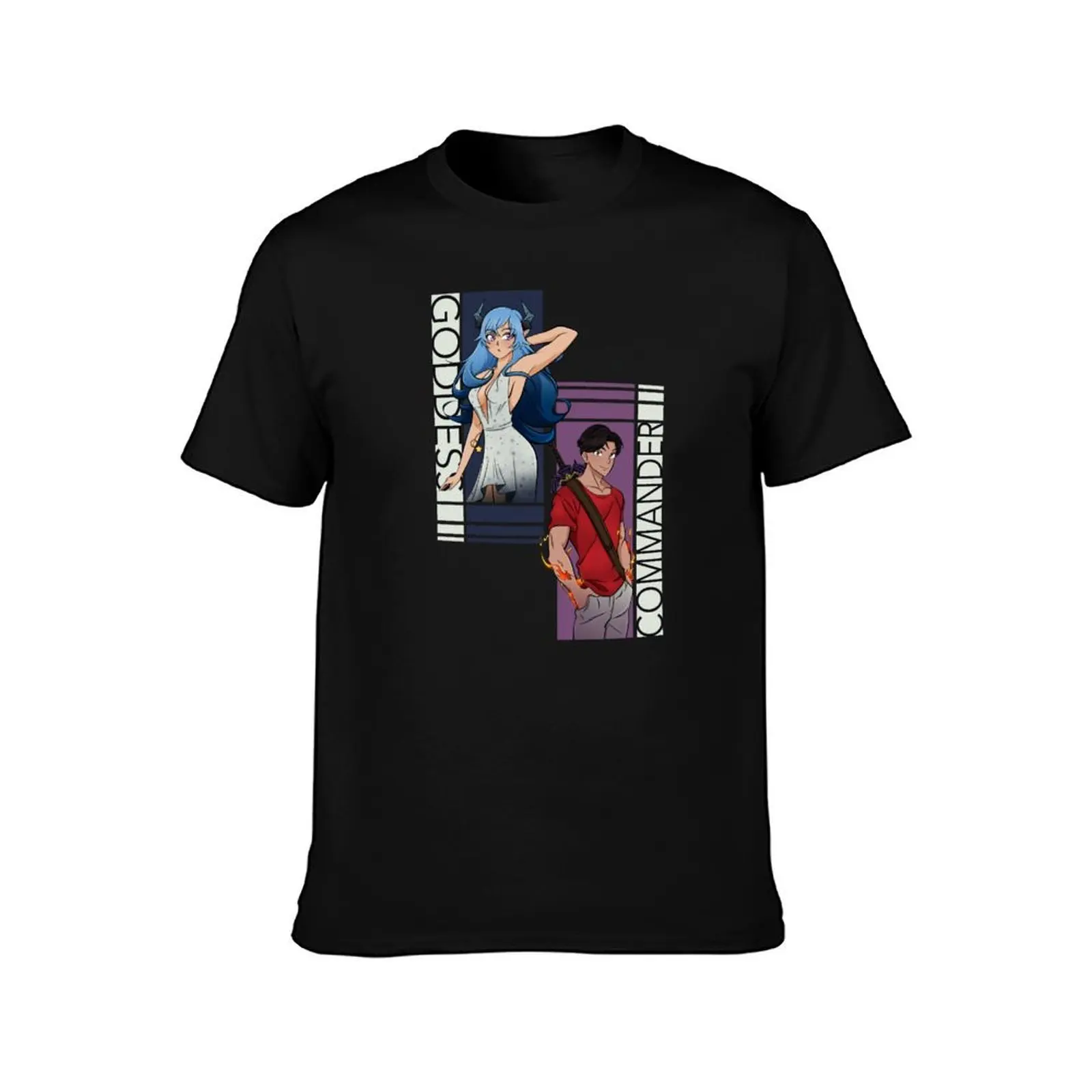 The Goddess and The Commander T-Shirt, Summer Casual Cotton Tee, Oversized Streetwear Tops, Vintage Graphic Print, 100% Cotton
