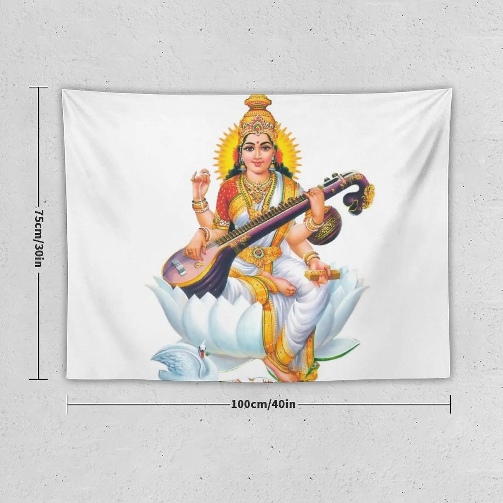 SARASWATI DEVI Tapestry Home And Comfort Decor Home Supplies Aesthetic Room Decor Tapestry