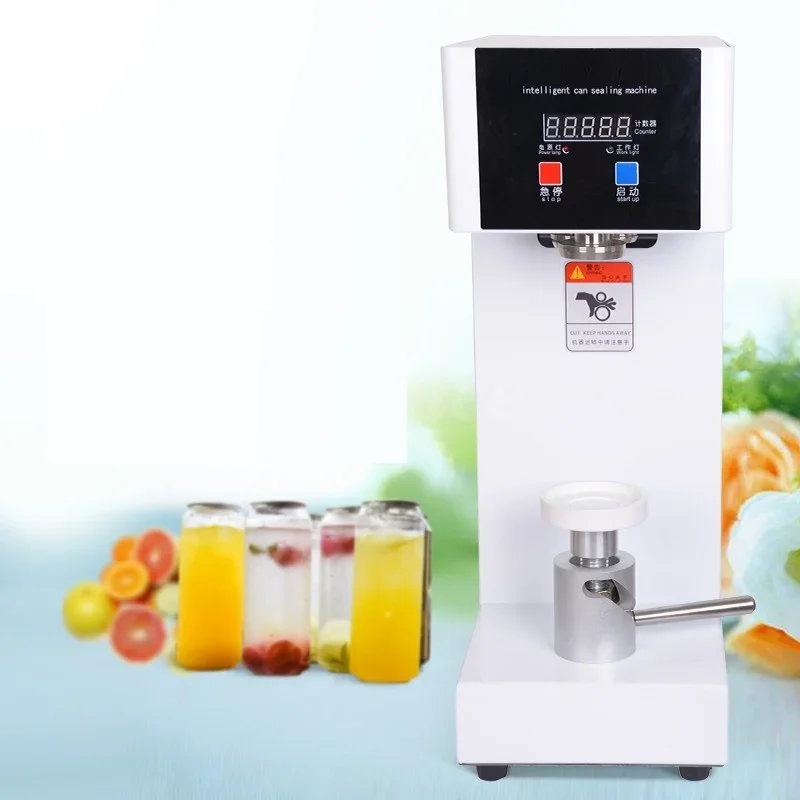 55-60mm Caliber Commercial Beverage Sealing Cup Automatic Tin Can Sealer Machine Beer Milk Tea Cup PET Cans Sealing Machine