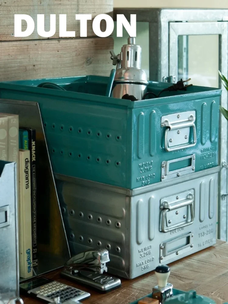 

Warehouse Toolbox Iron Metal Industrial Wind Glove Box Finishing Tools Desktop Storage