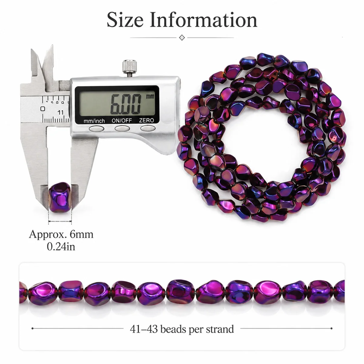 6mm 40/60/120Pcs Purple Stone Crystal Glass Loose Beads for Making DIY Bracelets Necklaces Keychains Various Jewelry Accessories