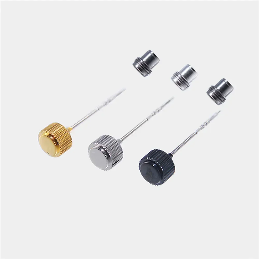 NH35 Watch Crown for NH35 NH36 Movement Repair Part Screw-in Gold/Silver/Black Color Watch Crowns with Winding Stem Accessories