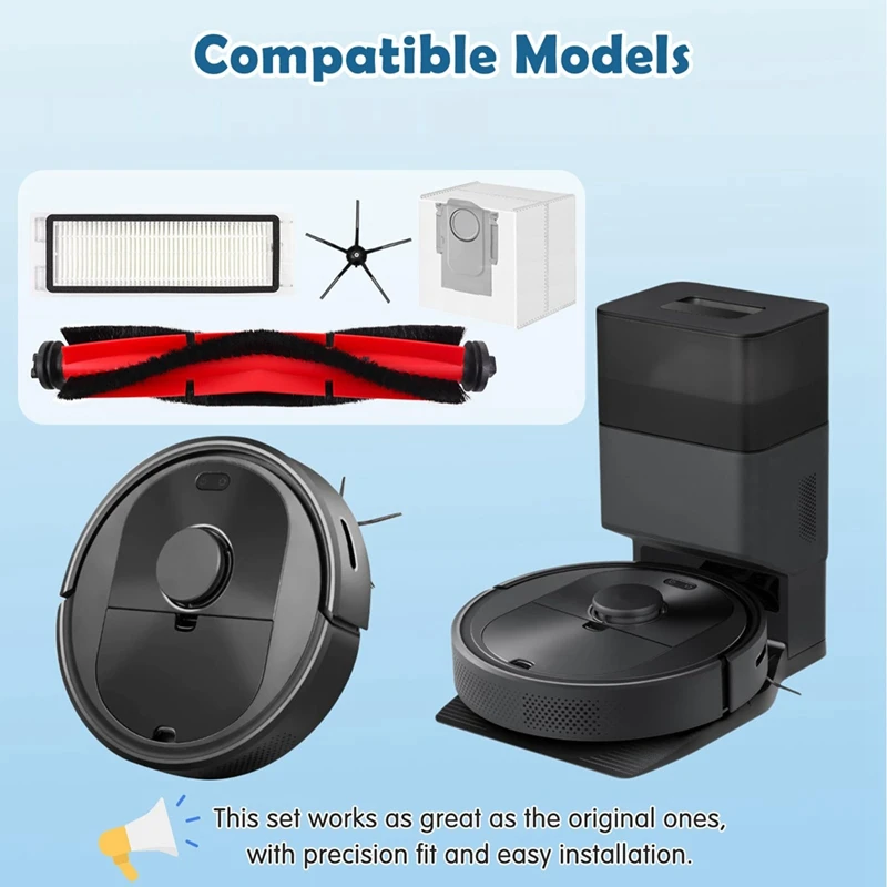 Replacement Accessories Kit Compatible For Roborock Q5 / Q5+ Plus Robot Vacuum,Main Brushes HEPA Filters Side Brushes