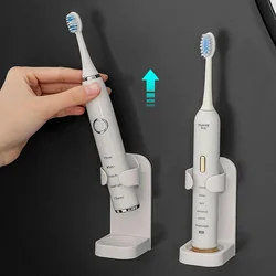 Electric Wall-Mounted Holder Base Rack Toothbrush Stand Organizer Traceless Space Saving Adults Toilet Bathroom Accessories Tool