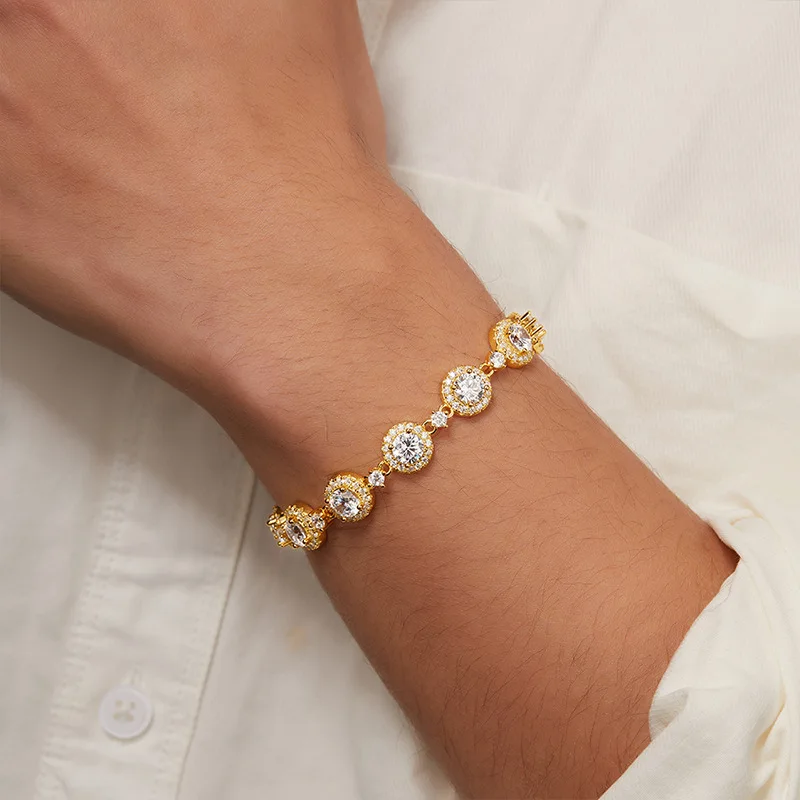 Nueva cadena cubana de plata 925 incrustada con moissanita completa, estilo hip-hop moderno y moderno, totalmente con incrustaciones de diamantes, sh