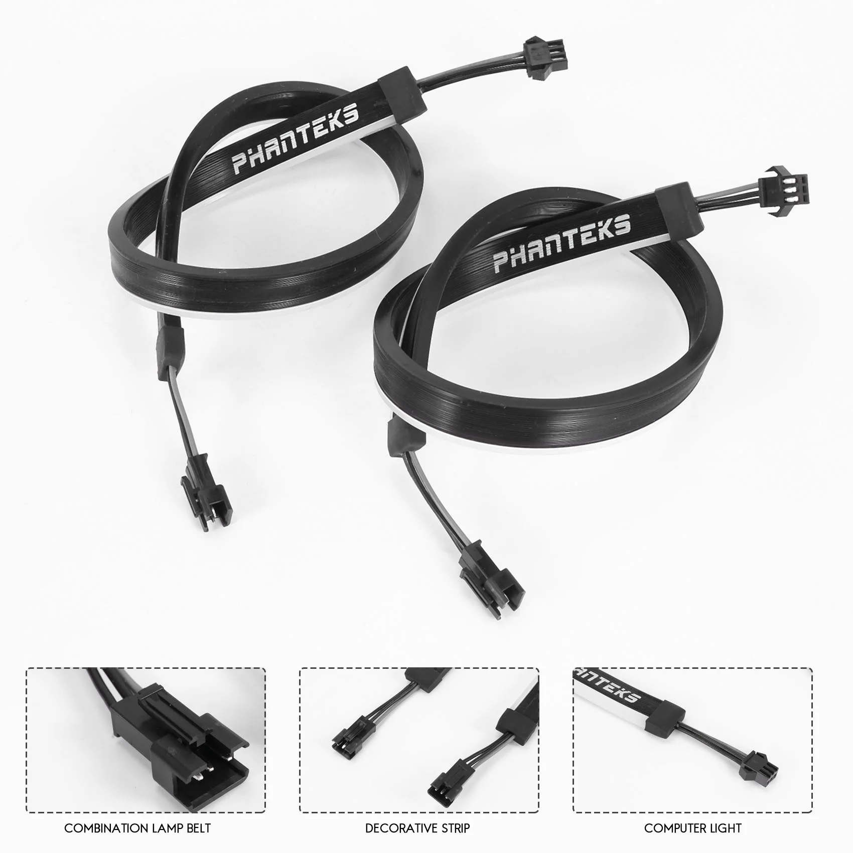 Promotion! PHANTEKS Combo Light Strip ARGB Neon Computer Case Decoration LED Strip 5V 3PIN Light Header AURA 400Mm X 2Pcs