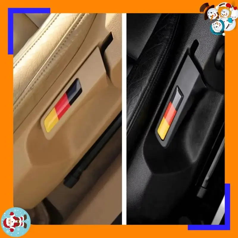 2x For Volkswagen VW  Golf 5 6 MK5 MK6 GTI Styling Germany Flag Badge Emblem Car Lift Wrench Handle Seat Insert Cover 3D Sticker