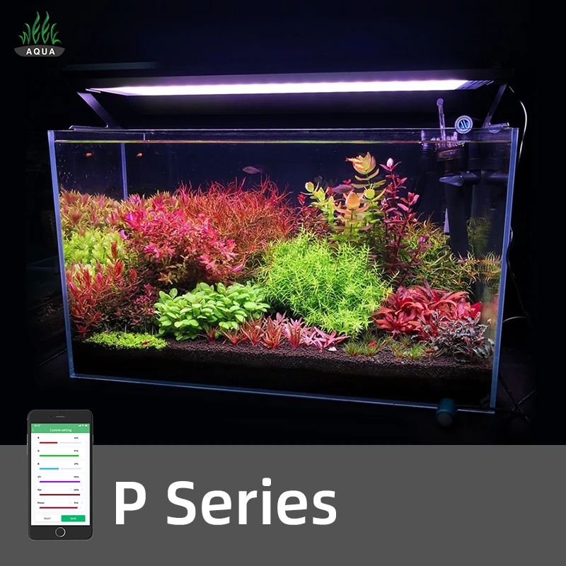 

WEEKAQUA P600 Pro China High Quality Application Control WRGBUV Full Spectrum Color Fresh Water Planting Led Lamp For Aquarium