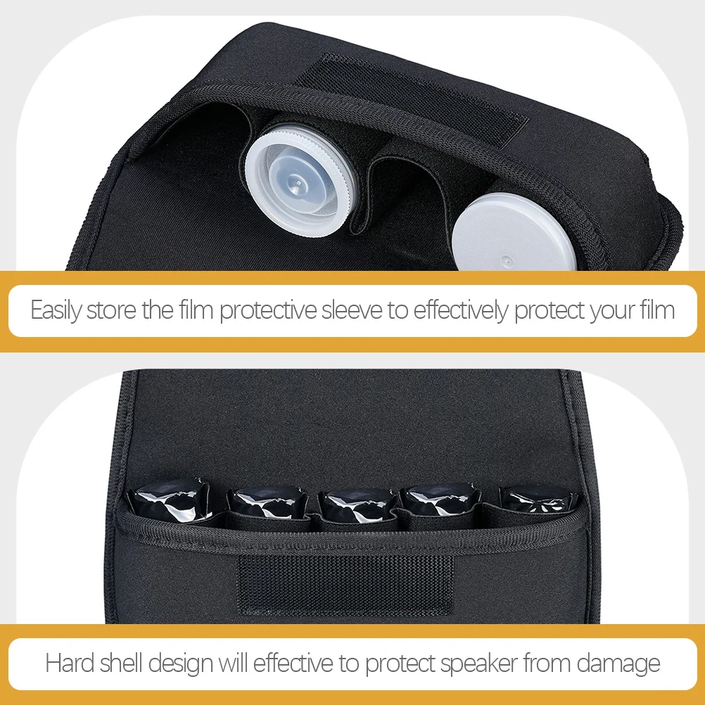 4pcs Canisters Bag, Waterproof Protective Pouch For 35Mm Storage, Hook Loop Closure, Belt Mountable, Film Case Organizer, Film