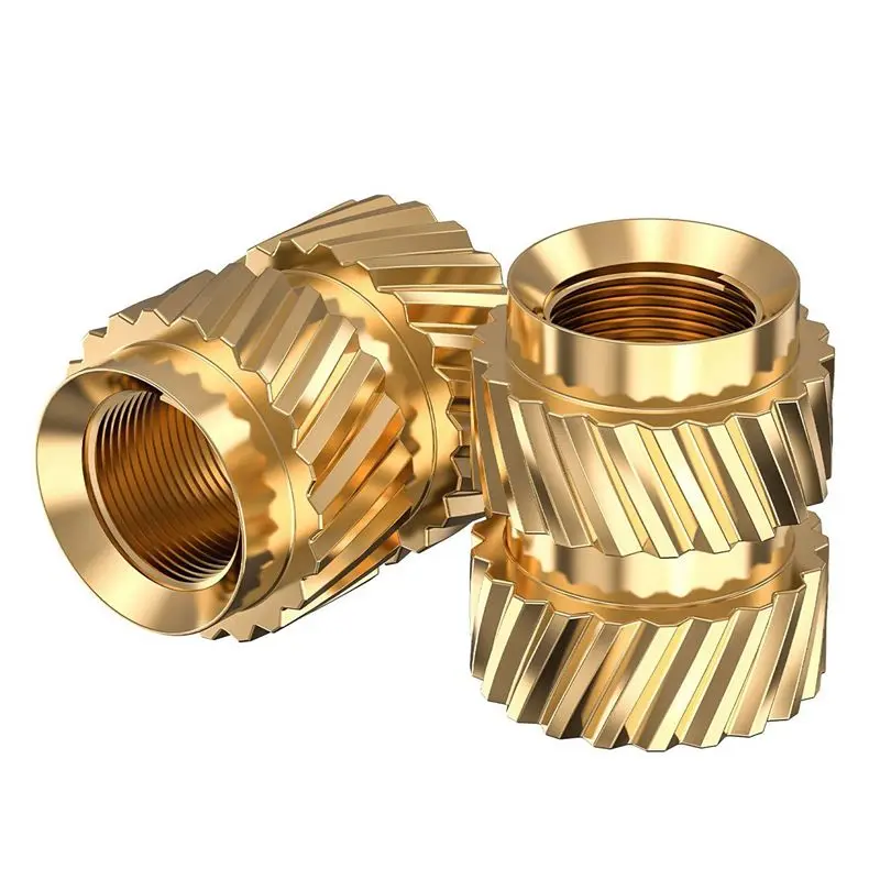 

HLZS-240Pcs M3X5.7-OD4.6 Thread Knurled Brass Threaded Heat Set Heat Resistant Insert Embedment Nut For 3D Printer