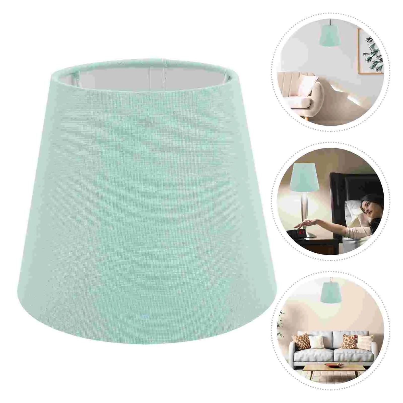 Lámpara de araña con sombra cónica, luces colgantes, lámpara de noche, candelabro de tela, pantalla de escritorio