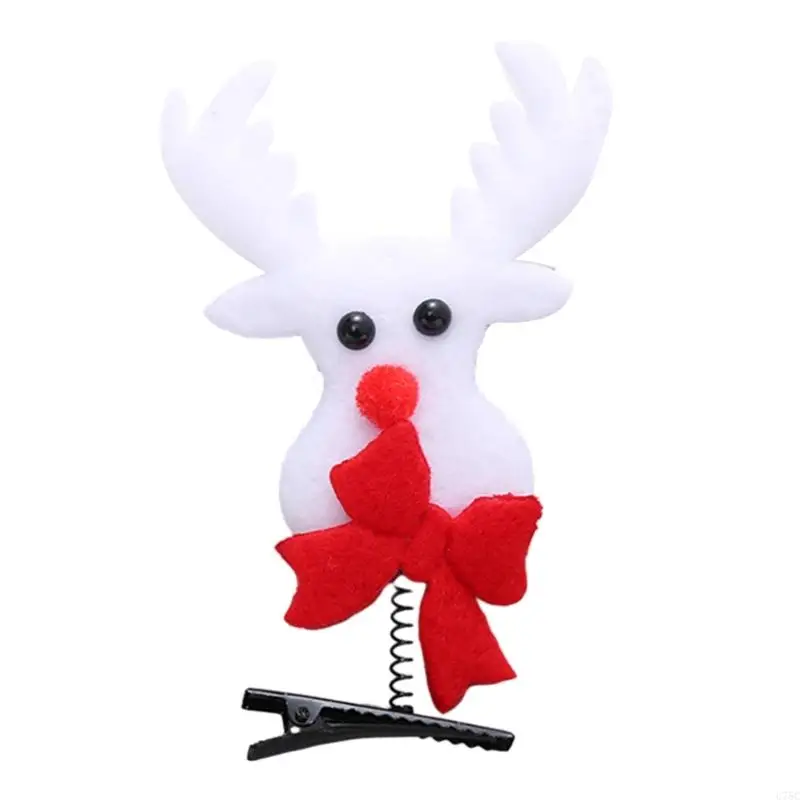 U75C Y2K Christmas Clip Clip Cotail Bangs Sweet Girl Cuccioli per capelli adorabili