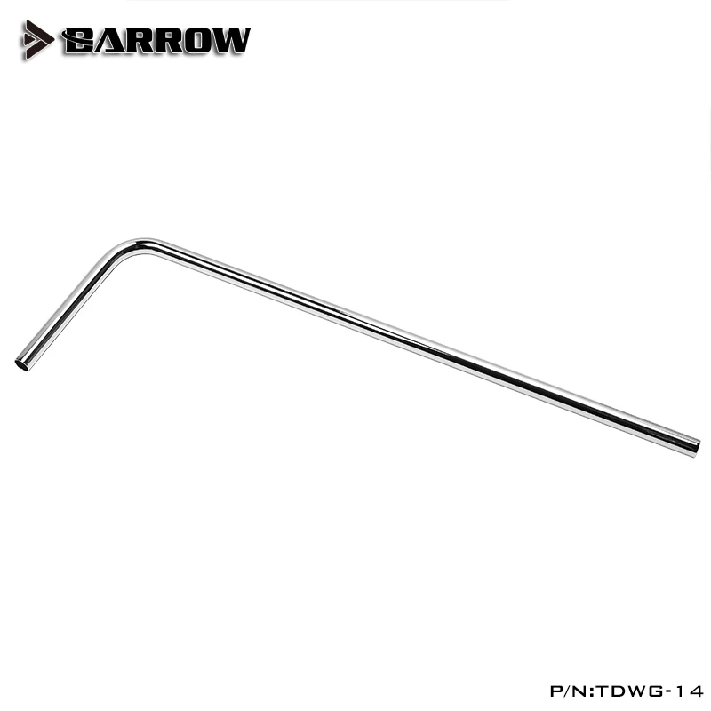 BARROW-tubo de Metal de cobre duro de 90 °, precurvado, plateado, OD14MM, cromado, simple/doble, 90 °,TDWG-14,TSWG-14