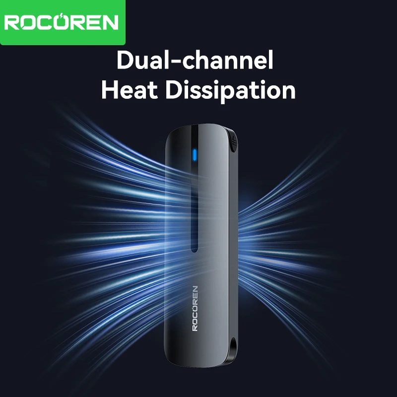 Rocoren M2 SSD Case M.2 NVMe SSD Enclosure Adapter 10Gbps USB 3.1 Gen2 USB C External Enclosure Supports M and B&M Keys
