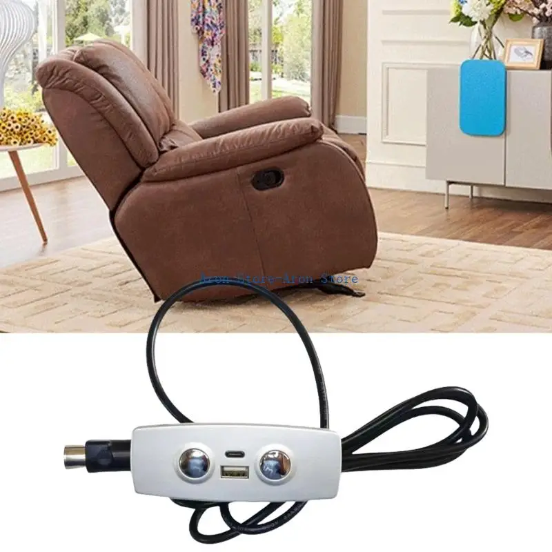 مفاتيح Recliner الكهربائية H3CF 2 مفاتيح تحكم كرسي رفع زر مع USB شحن واجهات كرسي الطاقة