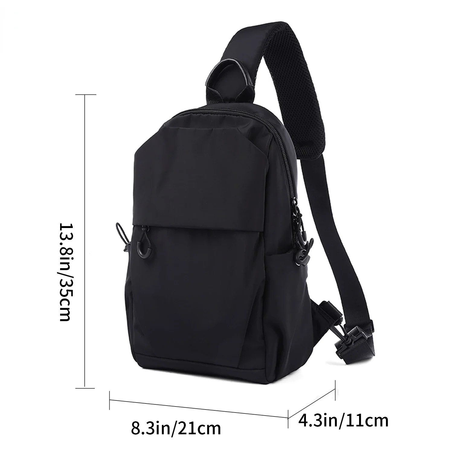 Male Shoulder Chest Bag for Men Casual Crossbody Bag Men Anti Theft School Summer Outdoor Short Trip Messengers Sling Bag